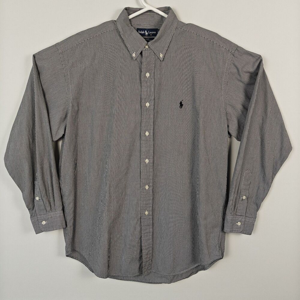 Ralph Lauren Men's Blake 100% Two-Ply Cotton Long Sleeve Button Down Shirt L